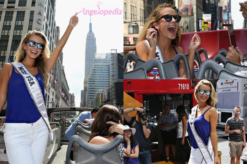 Miss USA 2015 Olivia Jordan touring and travelling New York City