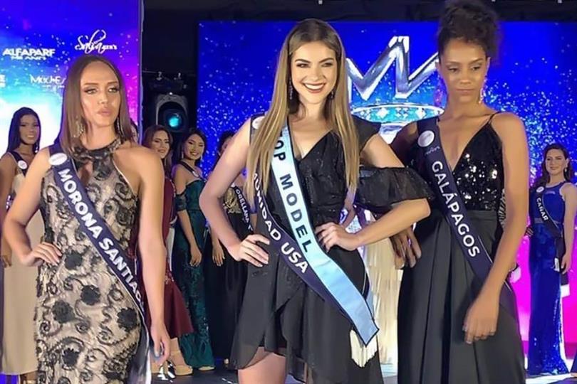 Mara Topic representing Communidad USA wins Top Model Competition of Miss World Ecuador 2019