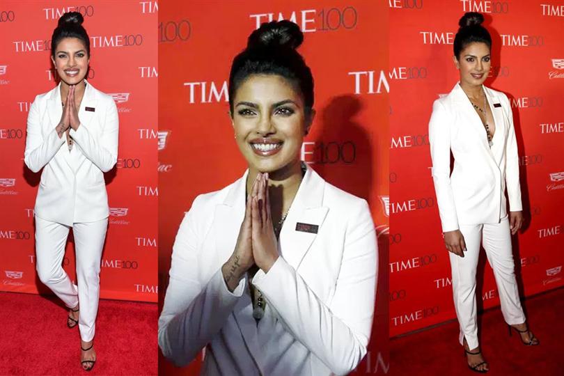 Former Miss World Priyanka Chopra at the Time 100 Gala Walk Red Carpet