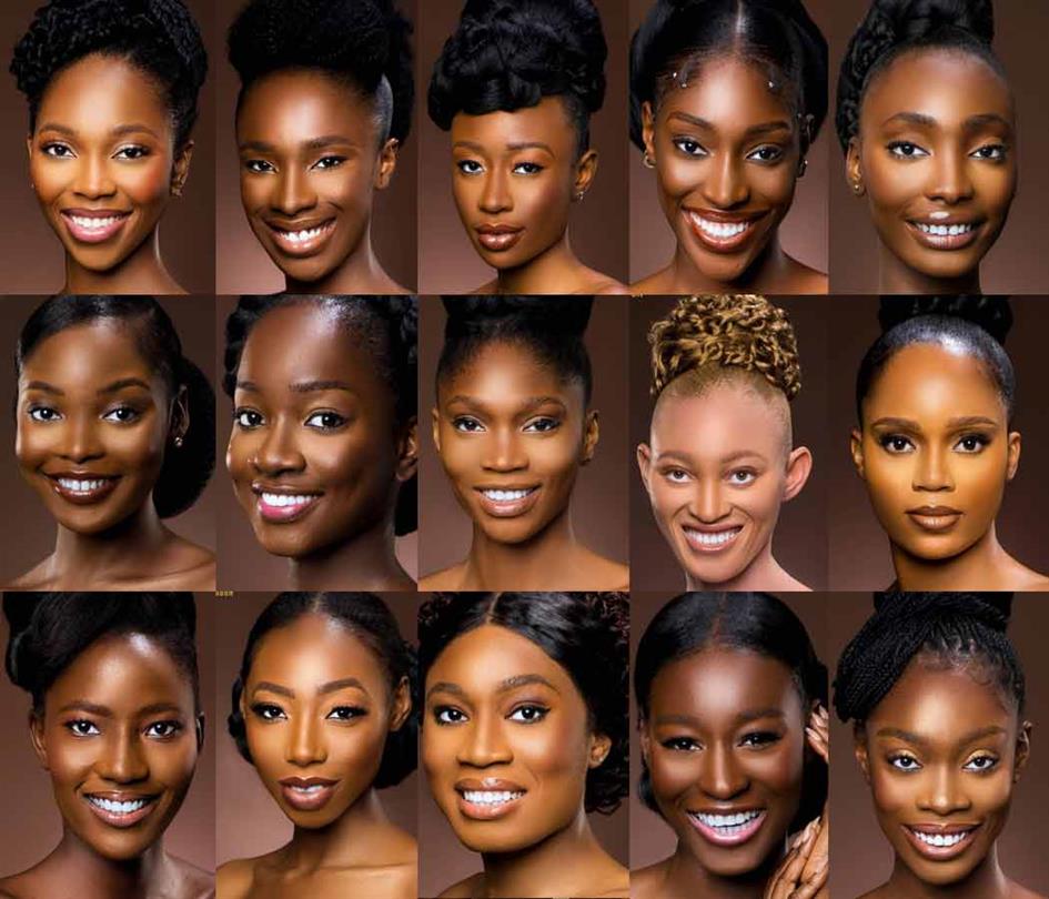 Miss Abia Chineme Adaeze Miss Adanmawa Stephanie Kingsley Miss Akwa IBom Edet Veronica Miss Anambra Maristella Okpala Miss Bauchi Lydia Okojie Miss Bayelsa Odjugo Mercy Jessica