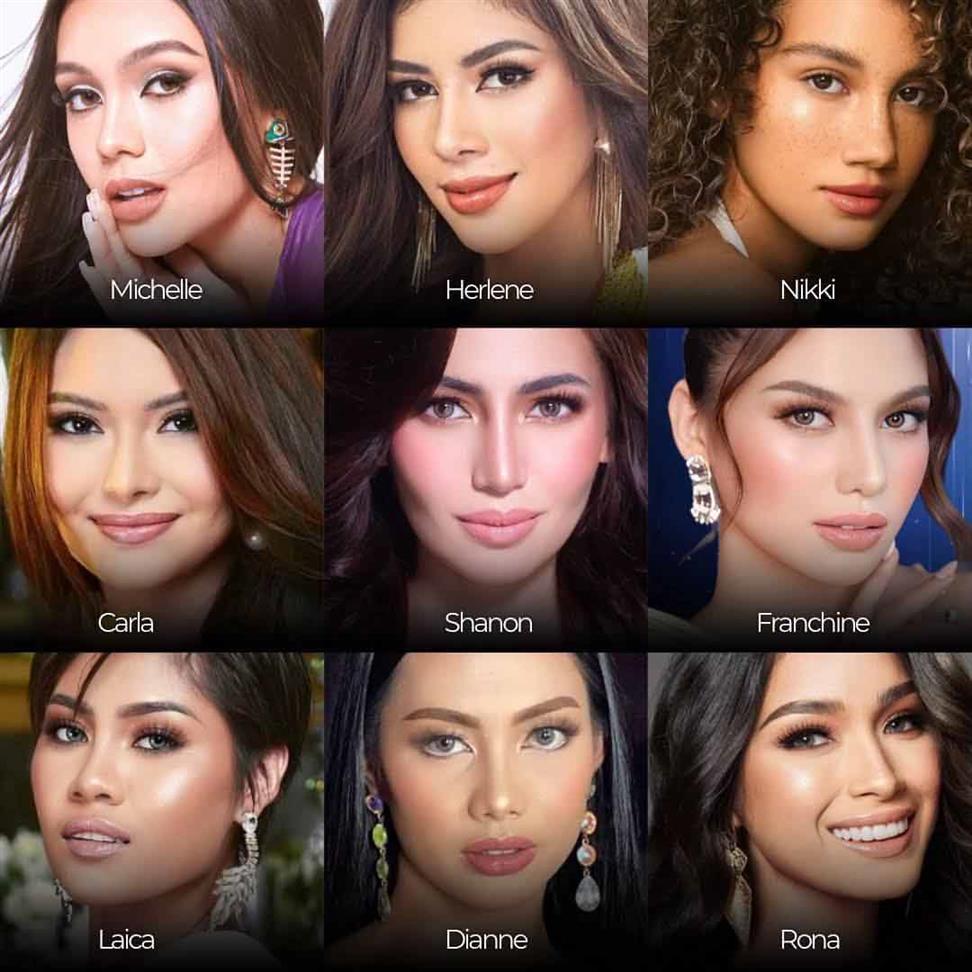 Michelle Arceo Herlene Nicole Budol Nikki De Moura Carla Tobias Shannon Tampon Francine Fatima Reyes Laica Eupeña Dianne Pampura Rona Lalaine Lopez