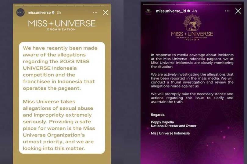Miss Universe Indonesia organization issues official statement