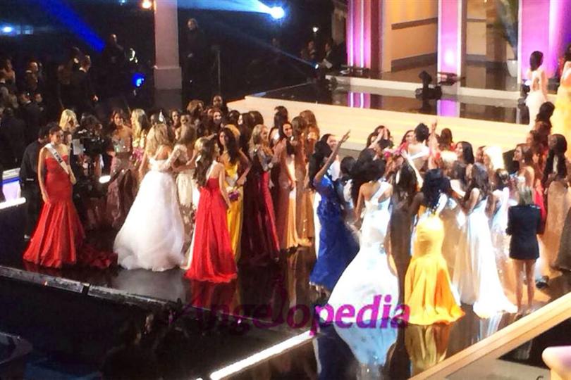Kaci Fennel Miss Universe jamaica 2014 being lifted