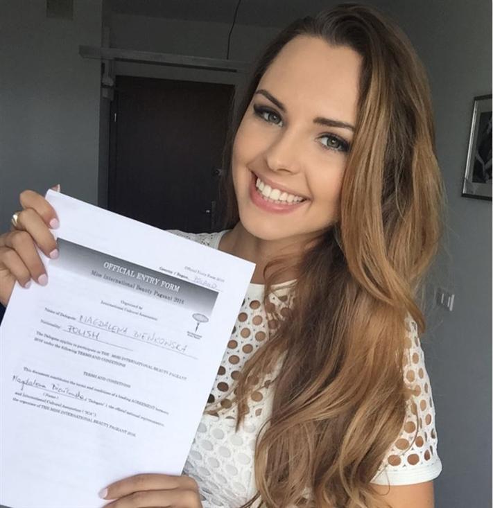 Magdalena Bienkowska to represent Poland at Miss International 2016