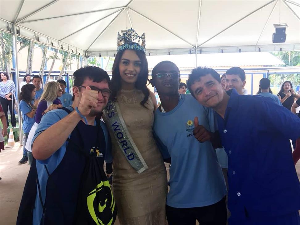 Miss World 2017 Manushi Chhillar on Beauty with a Purpose tour in Brazil 
