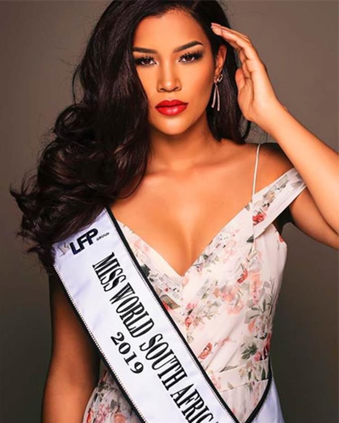 South Africa’s Sasha-Lee Oliver on the road of winning BWAP in Miss World 2019