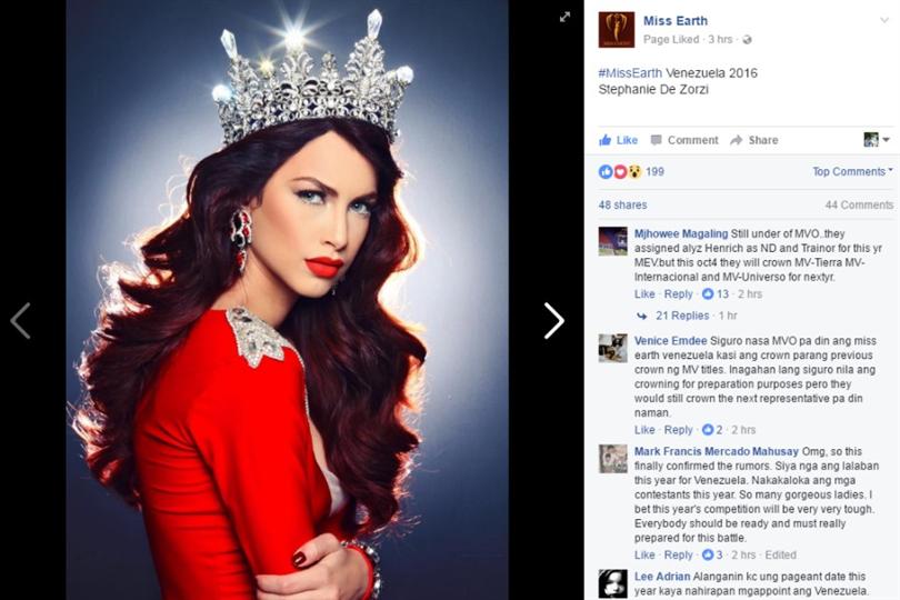 Stephanie De Zorzi is Miss Earth Venezuela 2016