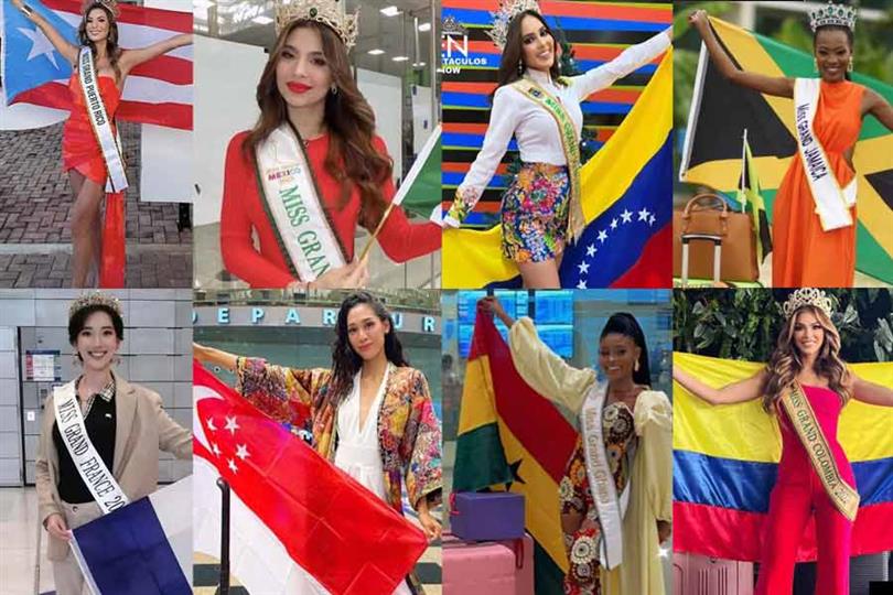 Miss Grand International 2022 delegates depart for Bali, Indonesia