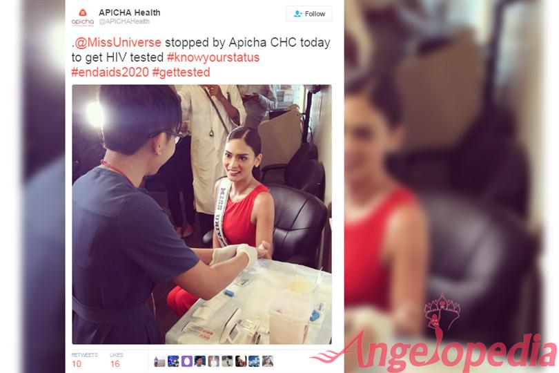 Pia Wurtzbach gets tested for HIV at Apicha Community Health Center New York