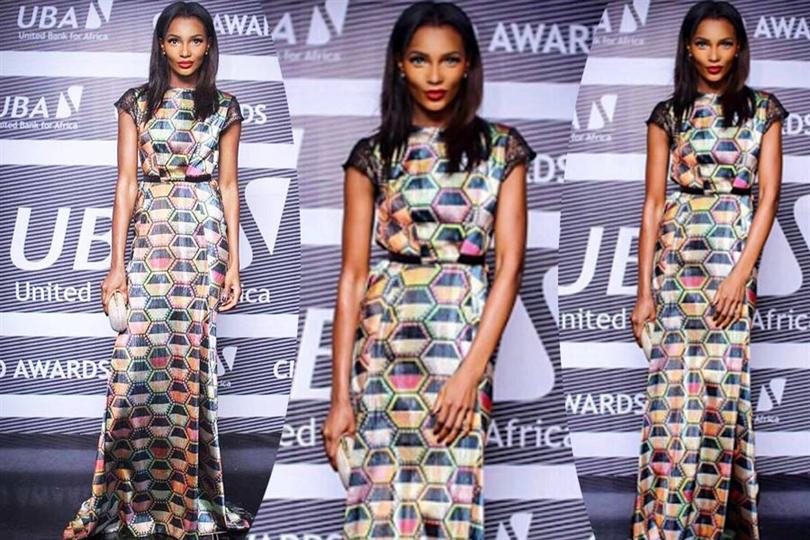 Former Miss World Agbani Darego stuns in Print Dress at UBA CEO’s awards