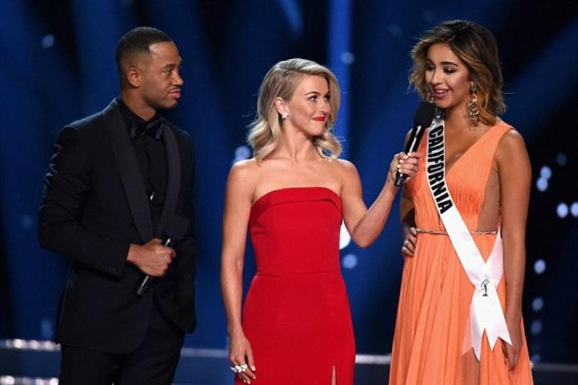 Nadia Grace Mejia laughs at her Question and Answer flub of Miss USA 2016