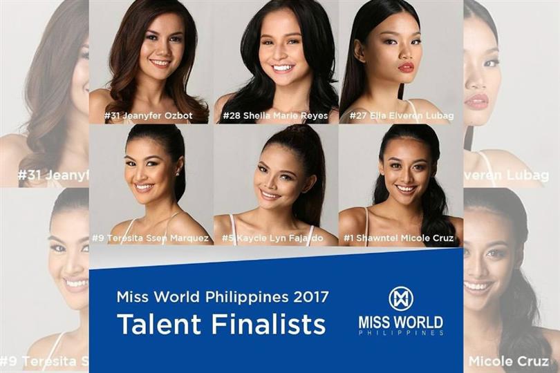 Miss World Philippines 2017 Finalists of Talent Competition