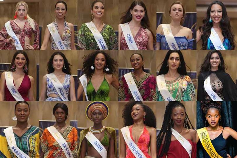 Mariel Zuniga representing Peru Maria Mwene representing United Kingdom Marie Sandra Jolicoeur representing Rodrigues Island Michelle Arceo representing Philippines