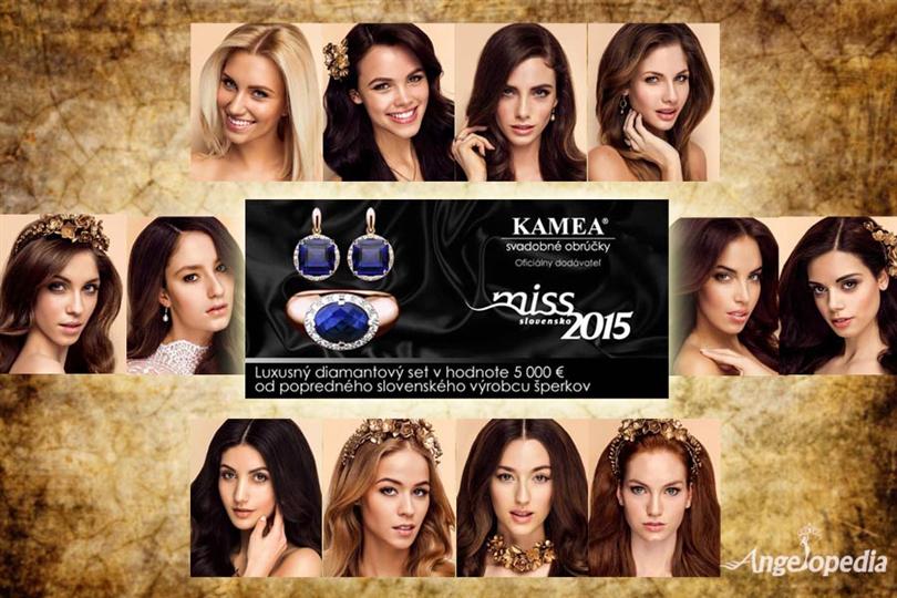 twelve finalists of Miss Slovensko 2015