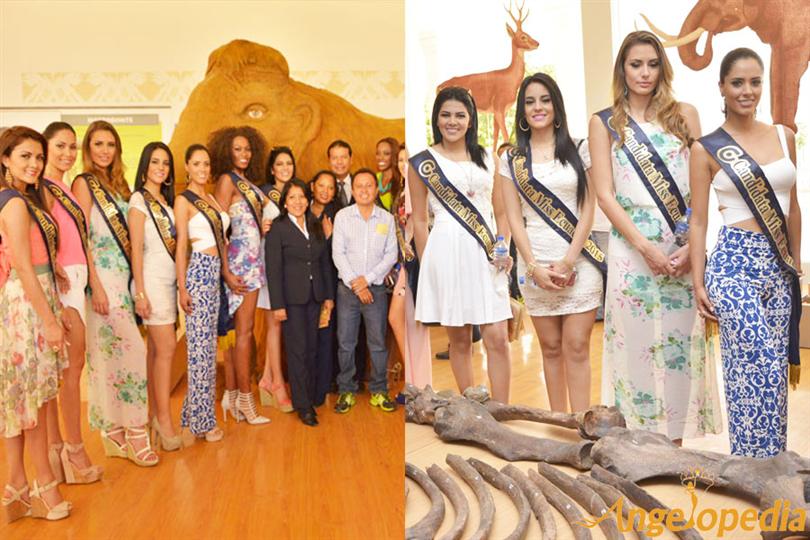 Miss Ecuador 2015 contestants at Paleantology Museum of Peninsular