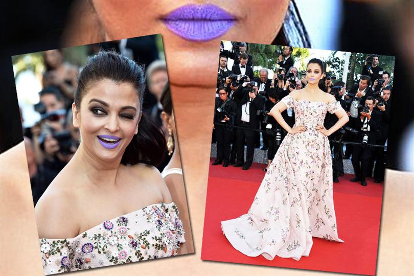 Aishwarya Rai looked flawless but it was her mauve lips that got everyone talking