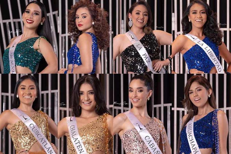 Jennifer Magaña Miss Ahuachapán 2022 Alejandra Guajardo Miss Cabañas 2022 Julissa Quintanilla Miss Chalatenango 2022 Erika Morales Miss Cuscatlán 2022 Letty Marroquín Miss La Libertad 2022