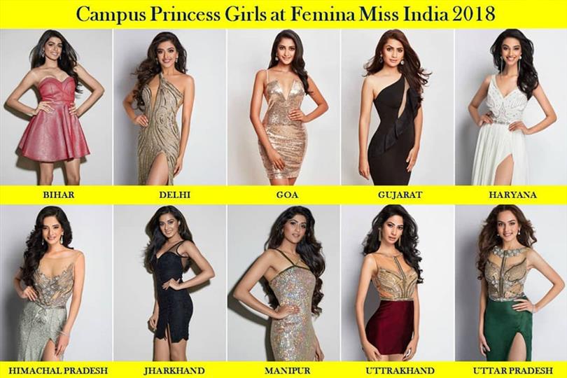 Femina Miss India 2018 Finalists from Campus Princess