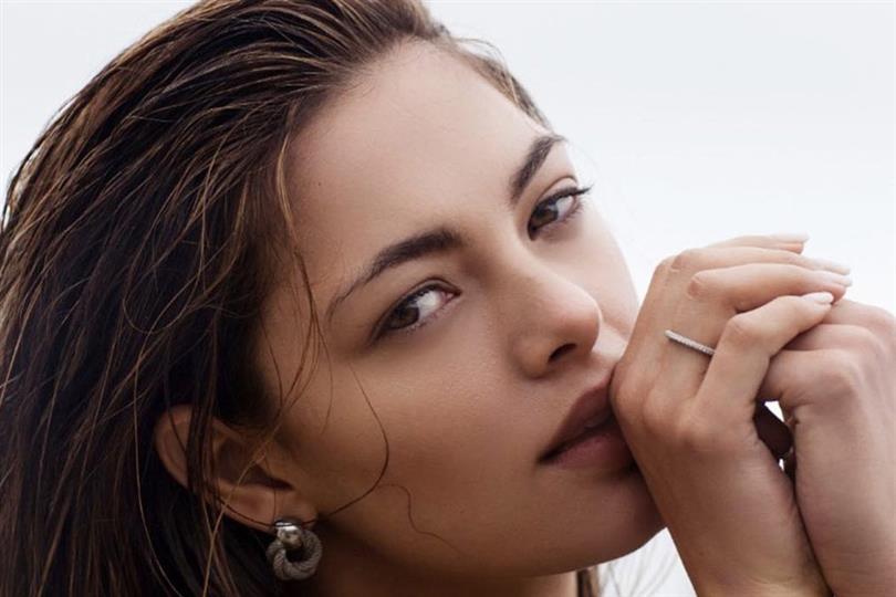 Demi-Leigh Nel-Peters wears her Miss Universe gown again in the new Toyota South Africa ad