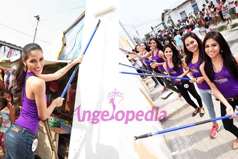 Binibining Pilipinas 2015 contestants during Mural Painting